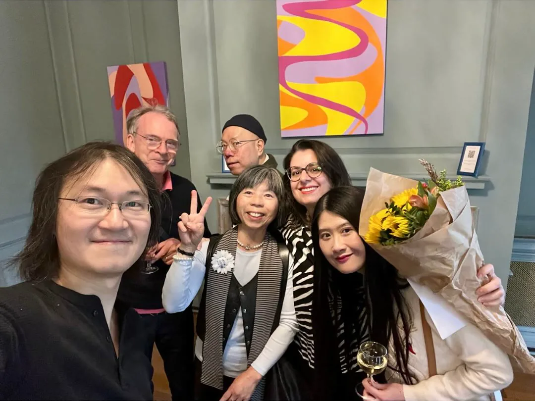 Group selfie at The Art of Balance opening