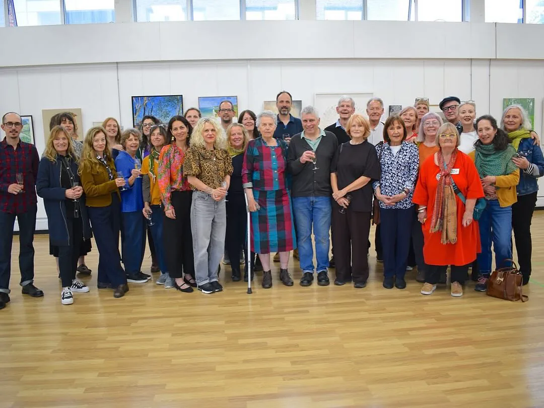 Artists and visitors at the Crouch End Open Studios group show
