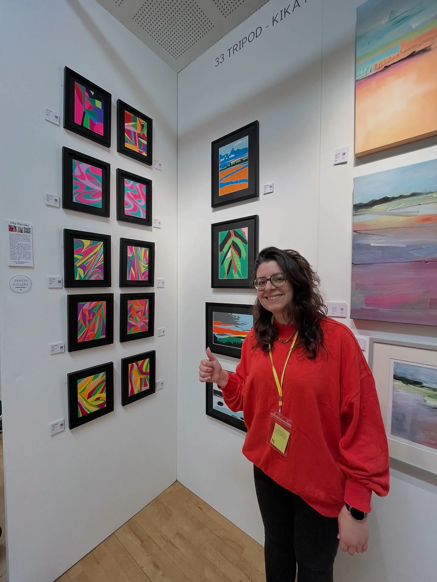 Kika Pierides at her Highgate Art Fair booth