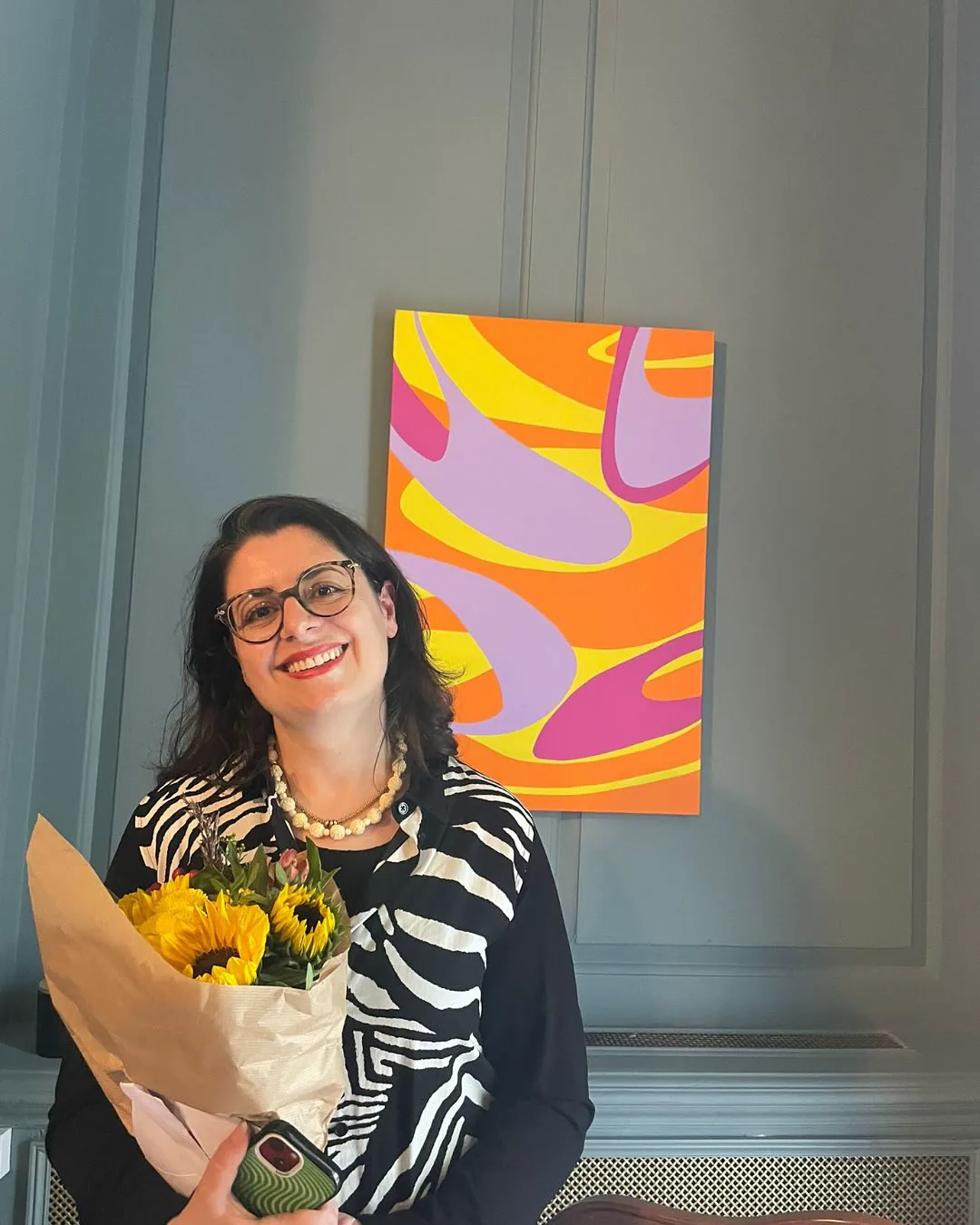 Kika Pierides at The Art of Balance opening