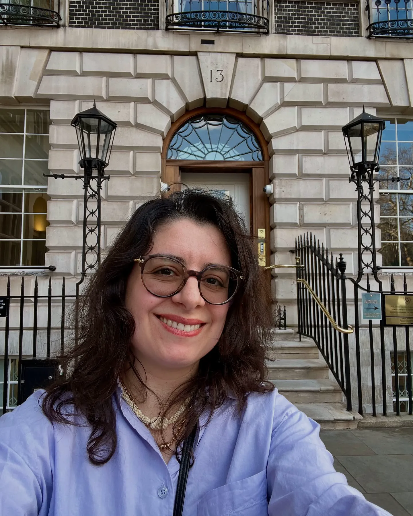 Kika Pierides during her visit to the Cyprus High Commission