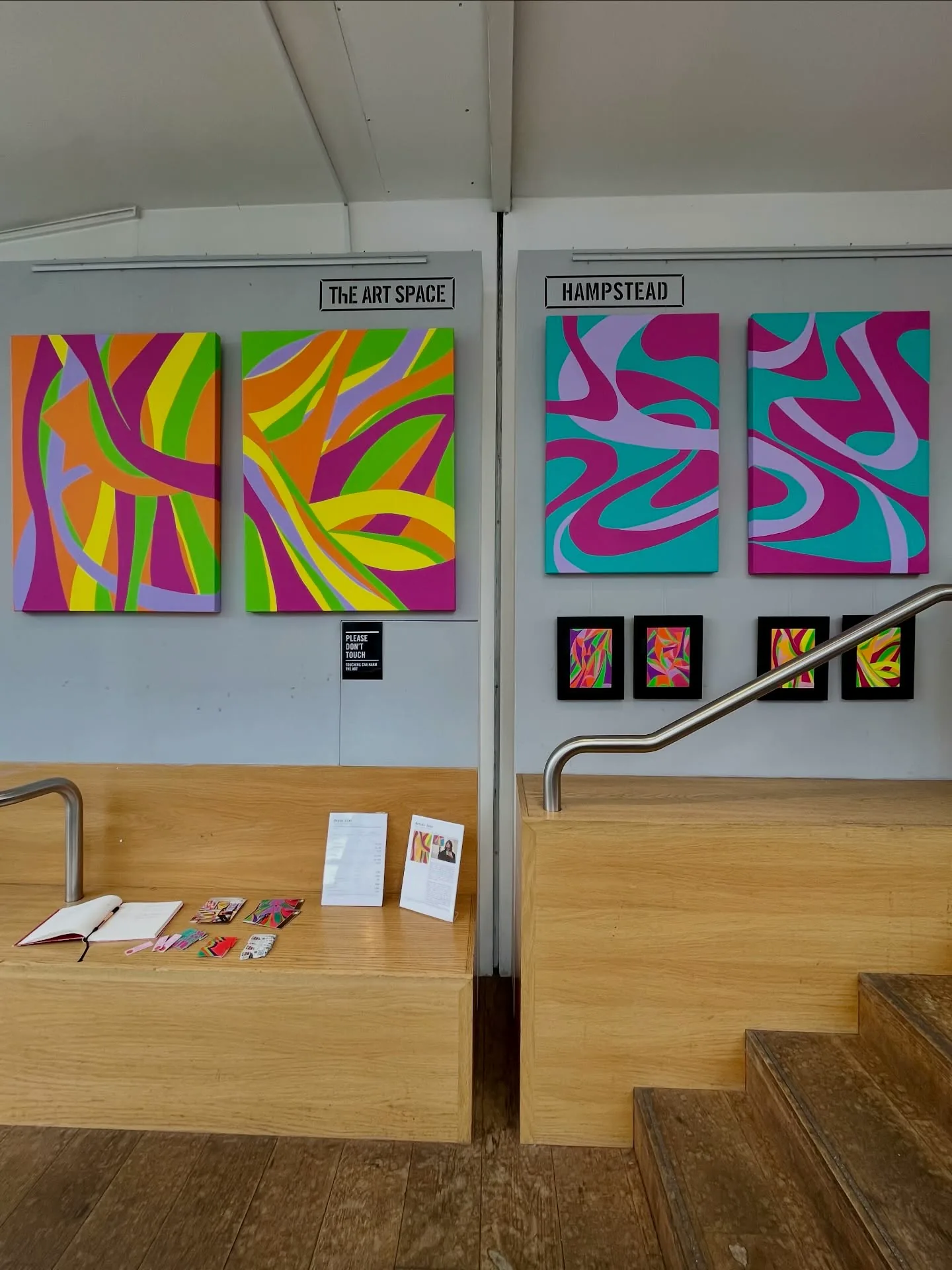 The Art Space and Hampstead display walls at Cass Art Hampstead