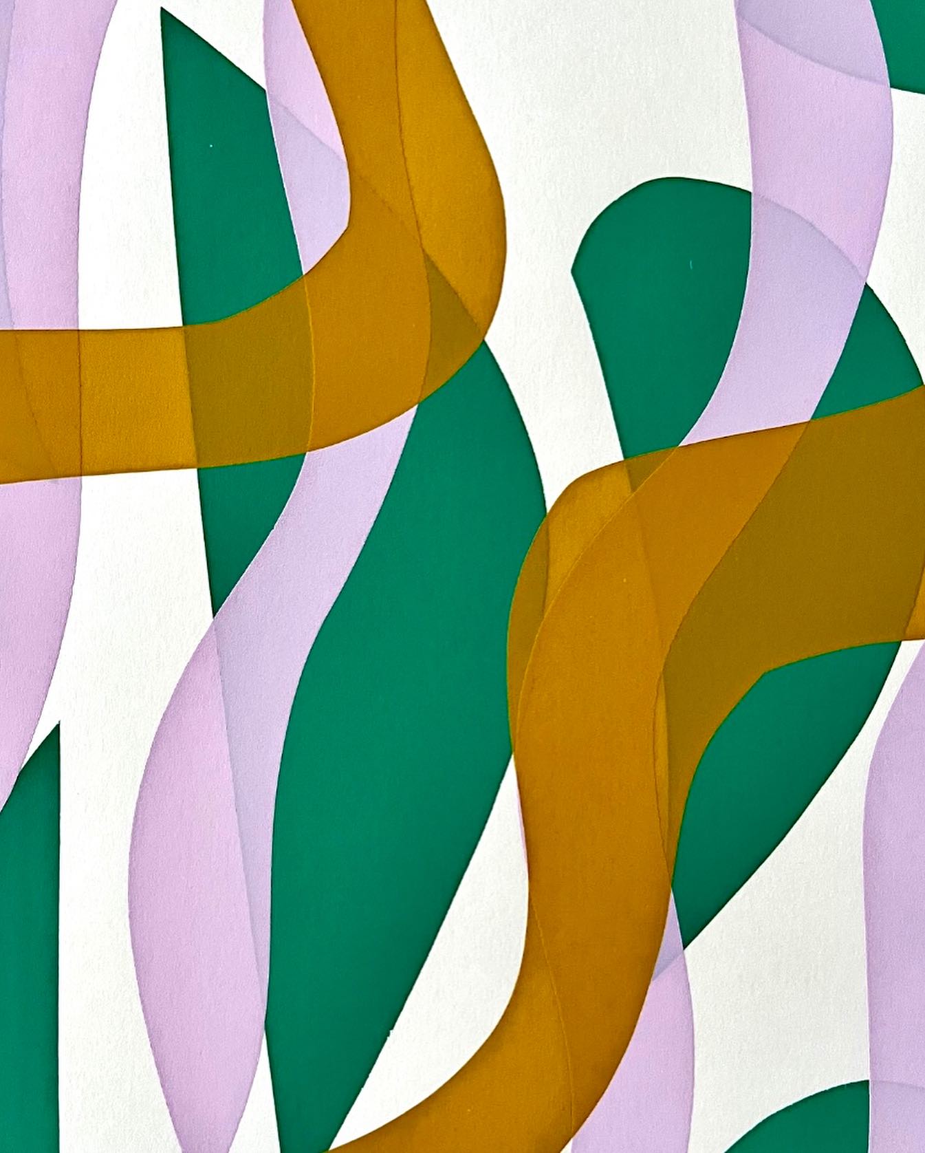Abstract layered screen print.