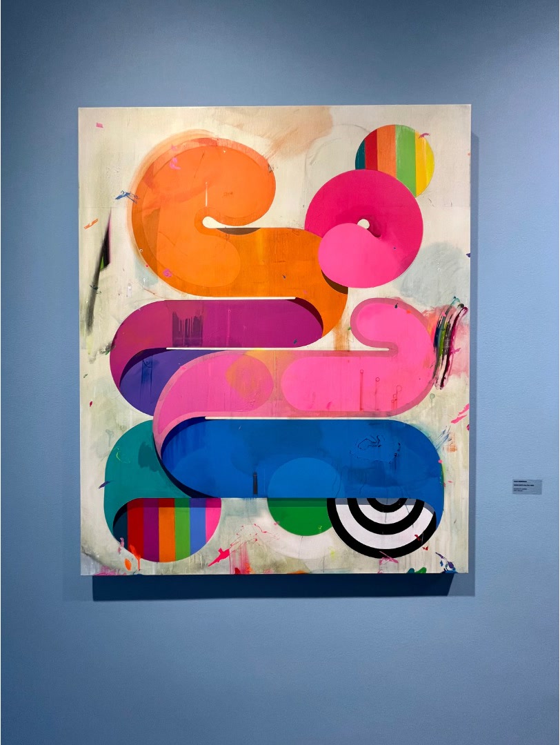 Abstract painting gallery wall.