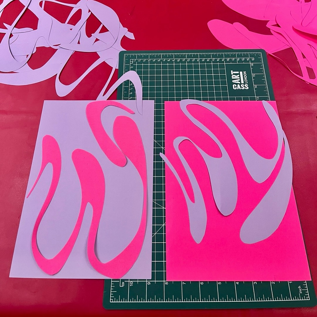 Abstract paper art project.