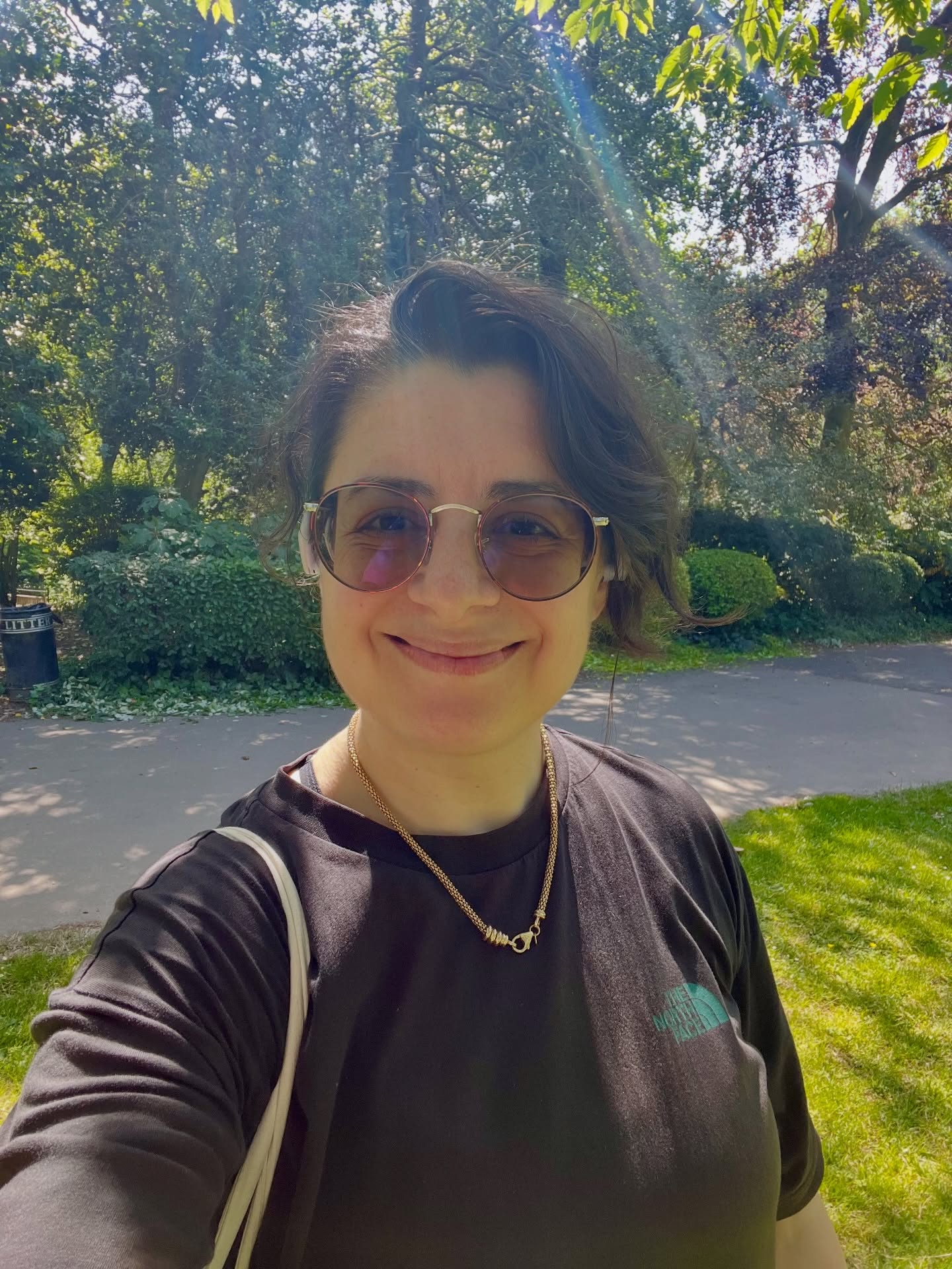 Kika Pierides park selfie.
