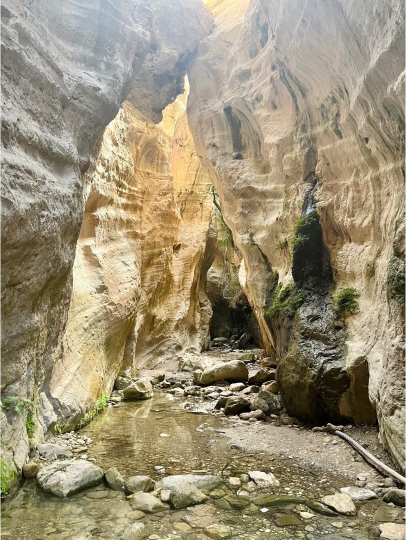 Narrow rocky gorge cyprus.