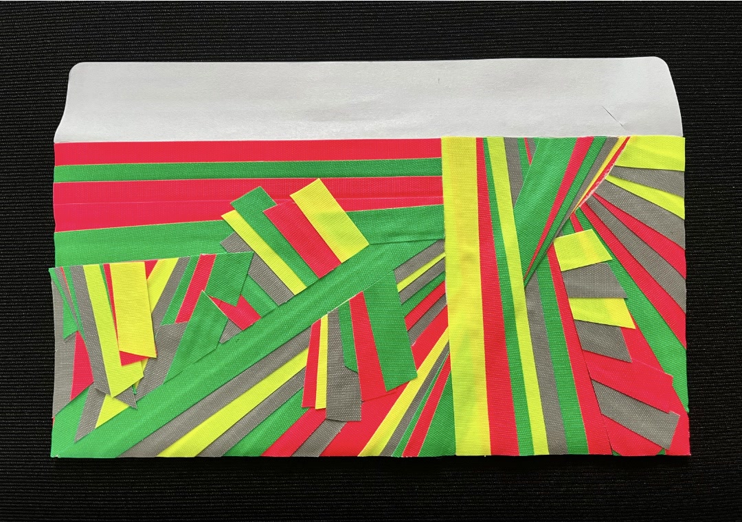 Taped tape strip collage.