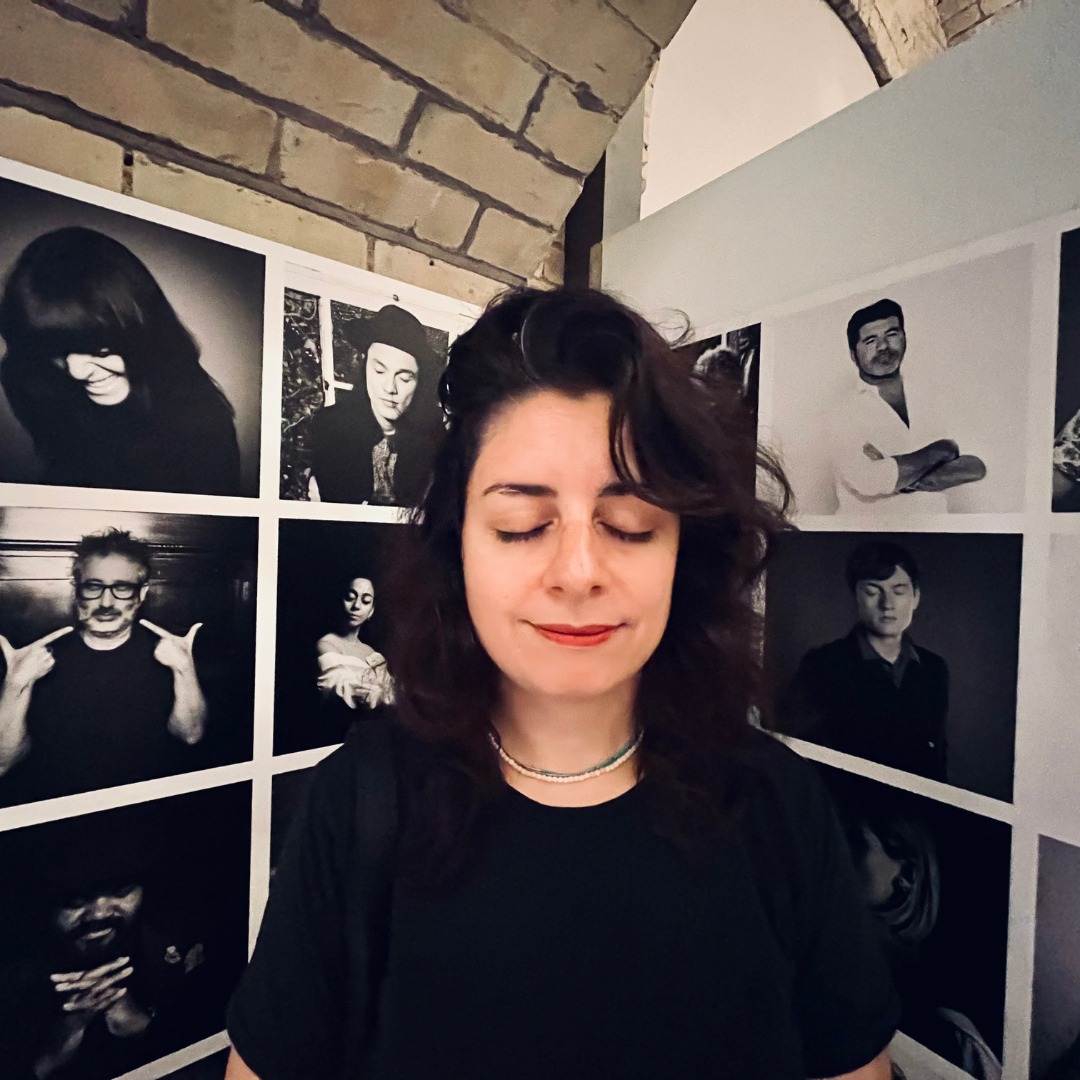 Woman gallery portrait display.